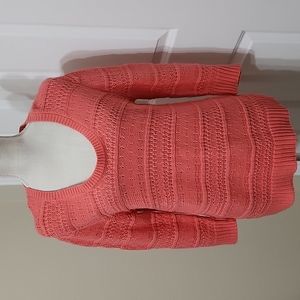 NORTHCREST CORAL KNIT SWEATER SZ M GREAT CONDITION